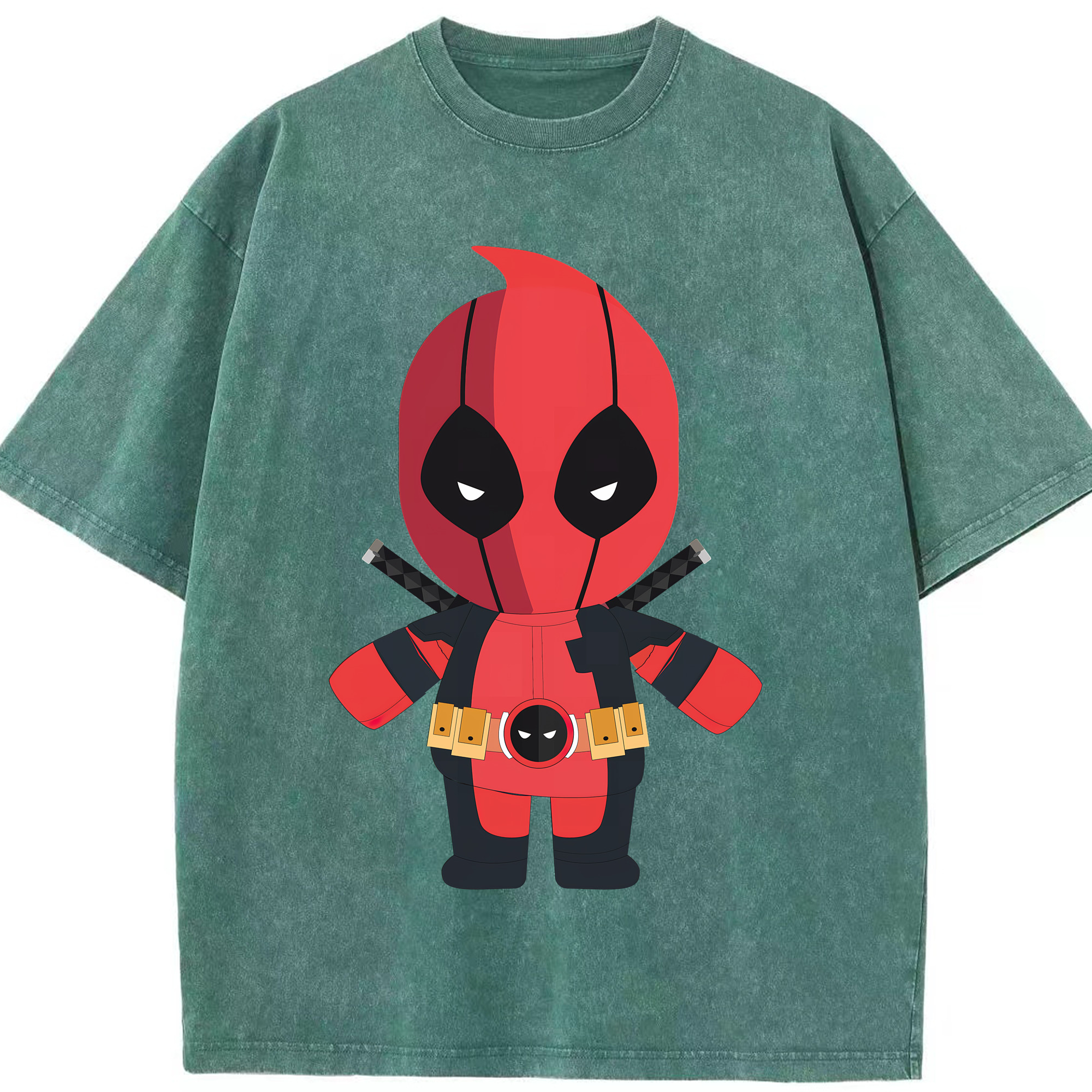 （画像用） Deadpool デッドプール 綿100% ヴィンテージ風 半袖Tシャツ（フロントプリント）